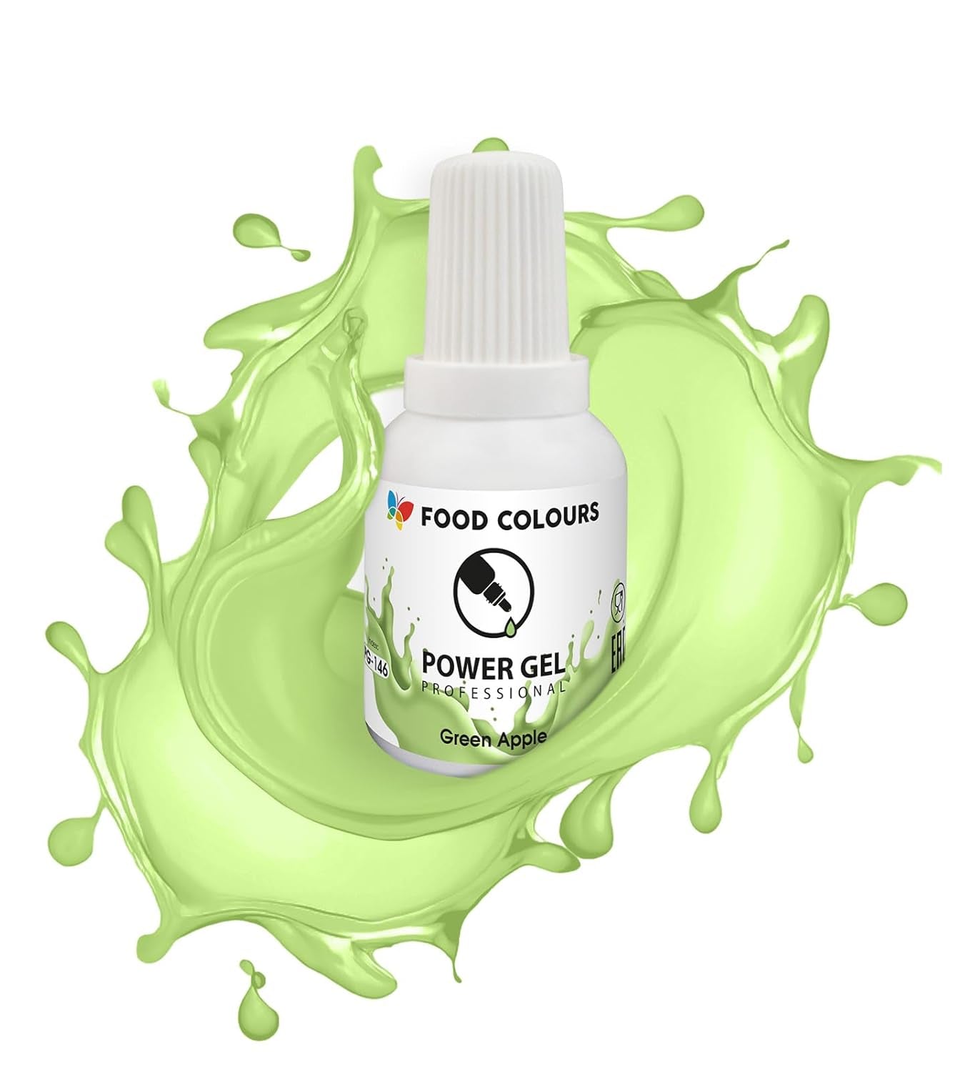Gel madfarve, beige, champagnefarve, 20 g. Food coloring for a wide range of applications for decorating cakes, tarts, cream, sponge cake, royal icing, macarons.