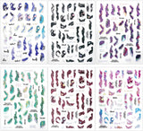 6 farver marmor negle stickers bronzer sølv selvklæbende klistermærker bloom marmor negle stickers 3D marmor negle stickers design tilbehør negle art stickers negle stickers sæt negle folie