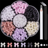 1 Karton Nail Art Charms, 3D Flowers Nagelkunst Charms, Acryl Blumen Nagel Strass Mit Ornamenten, Nagel Edelsteine, Nagel Zubehör Für Mädchen, Nagelkunst Dekoration, DIY Håndværk Nail Design