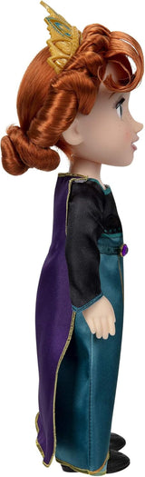 Disney Frozen 2 Anna Doll - en 35 cm høj poserbar dukke i en ikonisk modekjole med Arendelle-emblem og et diadem for ekstra sjov, til piger fra 3 år og opefter