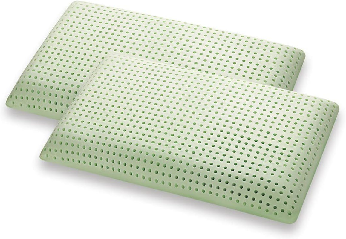 Marcapiuma Grøn Naturlig Urte Hukommelsesskum Pude 2 Del Standard Puder Naty Shop Hilsen 2X Saponetta Modern