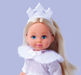 Simba Evi Princess of Love's Dreams, Legedukke i en drømmende vinterkjole med pelsstrimler og glitterelementer, 12 cm, 3 år og opefter