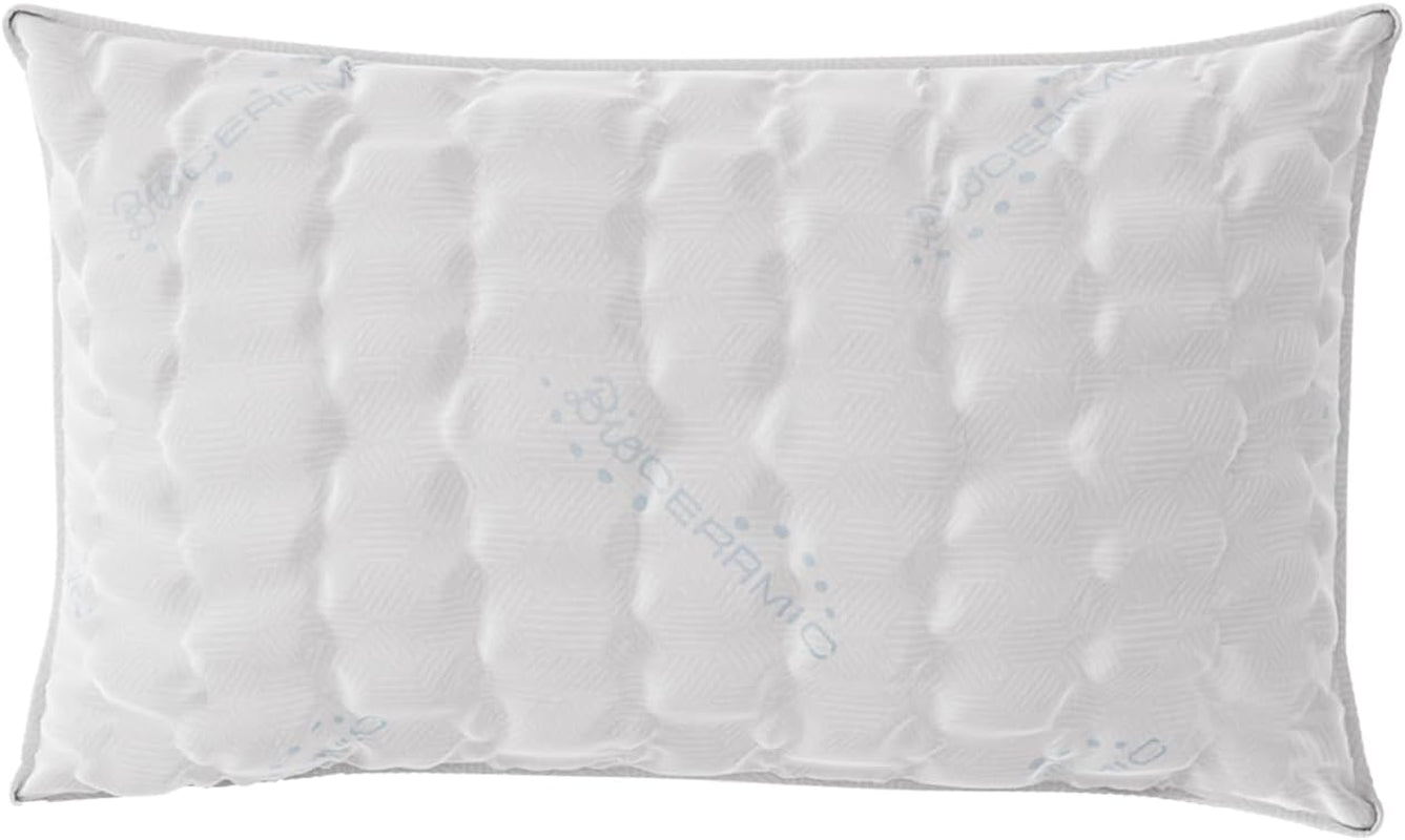 Italiensk sengetøj MB Home Italia, pude, biokeramik, lysegrå, 45 x 75 cm Standardpuder Naty Shop Biokeramik