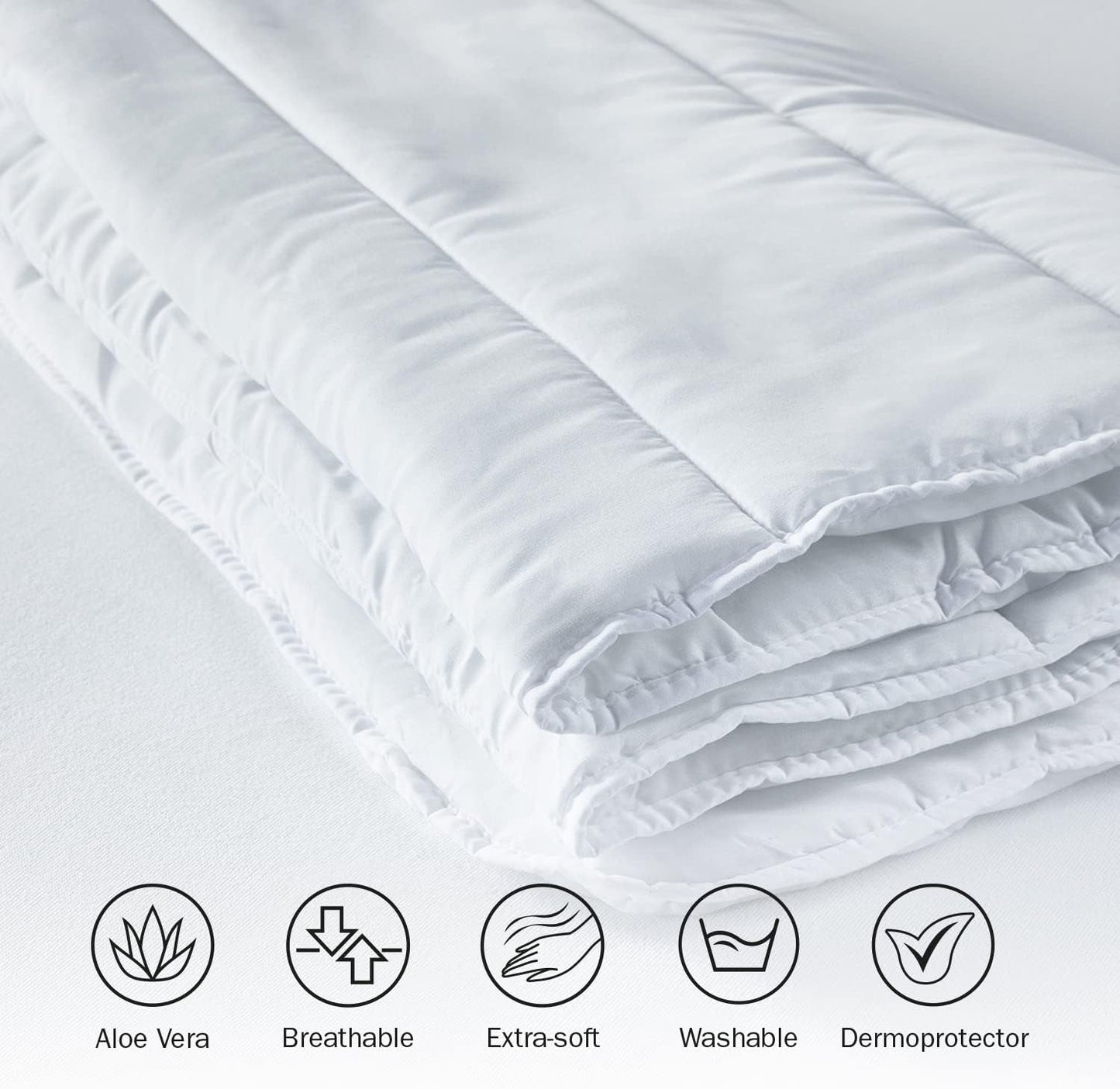 Pikolin Hjemmefiberdyne, Midesikker, Forår, Sommer, 150 G, Dyne, Hypoallergen, Åndbar, Forskellige størrelser, RF07 Dyner og dyner Naty Shop