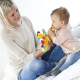 Fehn Legehandske Safari - Fingerdukker Babylegetøj Abe & elefant til at gribe og lave lyde & blød billedbog Bruno - Berøringsbog til børn med dyremotiver Babylegetøj Naty Shop