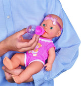 Simba 105030069 - New Born Baby Doll, vinyldukke med drikke- og fodringsfunktion, med fødselsattest og tilbehør, 4 stk, 30 cm, dukke, fra 3 år Naty Shop Dolls