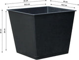 Dehner universalgryde, ca. 36 x 36 x 30 cm, plast, sort