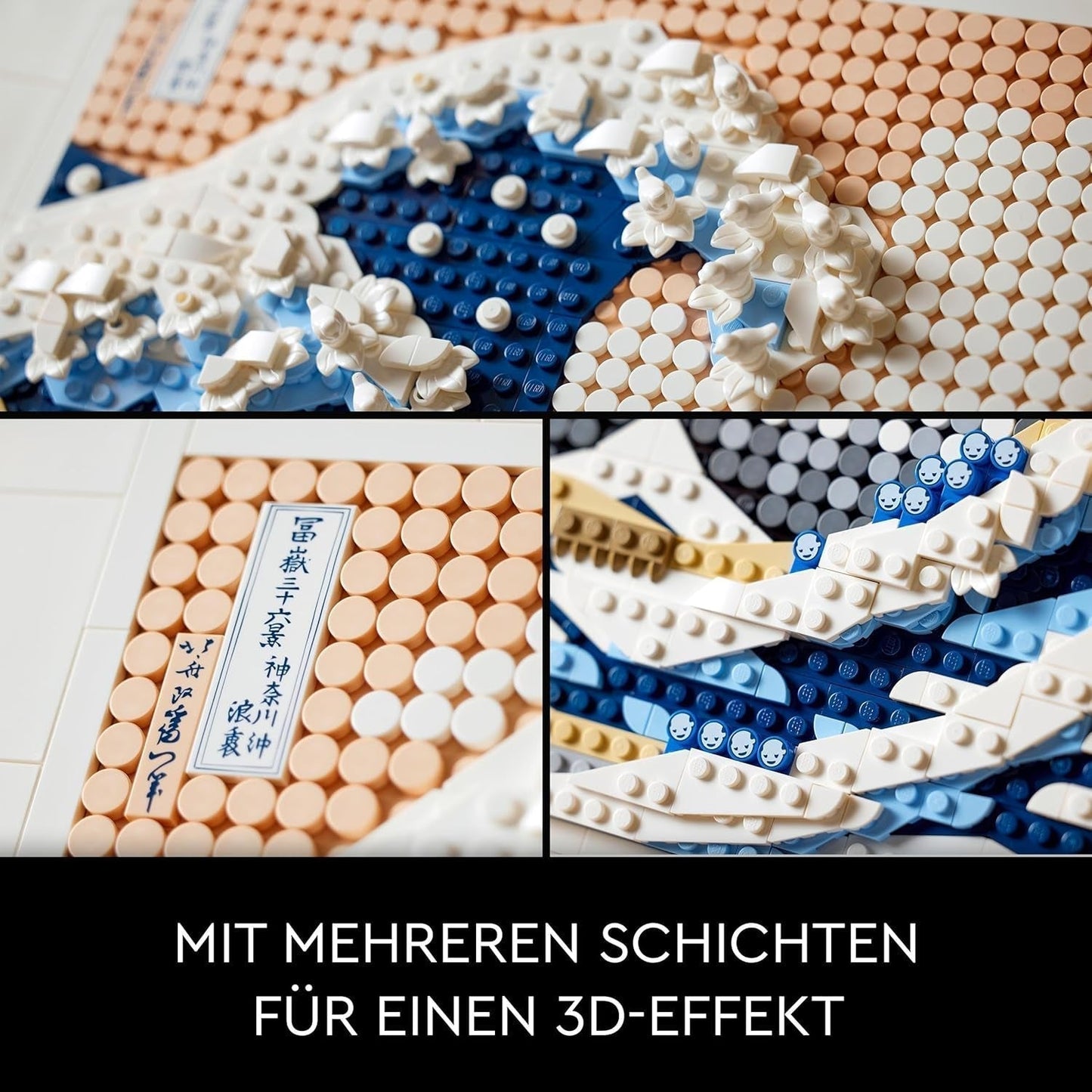 LEGO 31208 Art Hokusai - The Great Wave 3D japanske vægdekorationer Håndværkssæt Indrammet havlærred Voksenhobbyer DYI Hjemmekontordekorationer Byggesæt Besuche den LEGO-Store