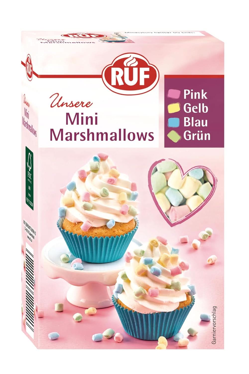 RUF Mini Marshmallows, pastelfarver, 45 gram Naty Shop Mini Marshmallows 45 gram
