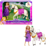 Disney Princess HMV99 - Bevægelig Rapunzel dukke og legetårn med sjov overalt, 6 legeområder og 15 tilbehør, inspireret af Disney-filmen, legetøj til 3-årige dukker Naty Shop-dukker Rapunzel the Horse