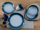 Creatable 23788 Cascade Series 8-delt porcelænssæt til 2 porcelænskombinationsservice opvaskemaskine og mikroovn Sikker kvalitetsfremstilling
