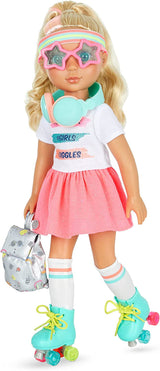 Glitterpiger - Sunnie Dolls - Sunnie Articulated Doll 36cm - Blondt hår og grønne øjne - Legetøj fra 3 år og opefter