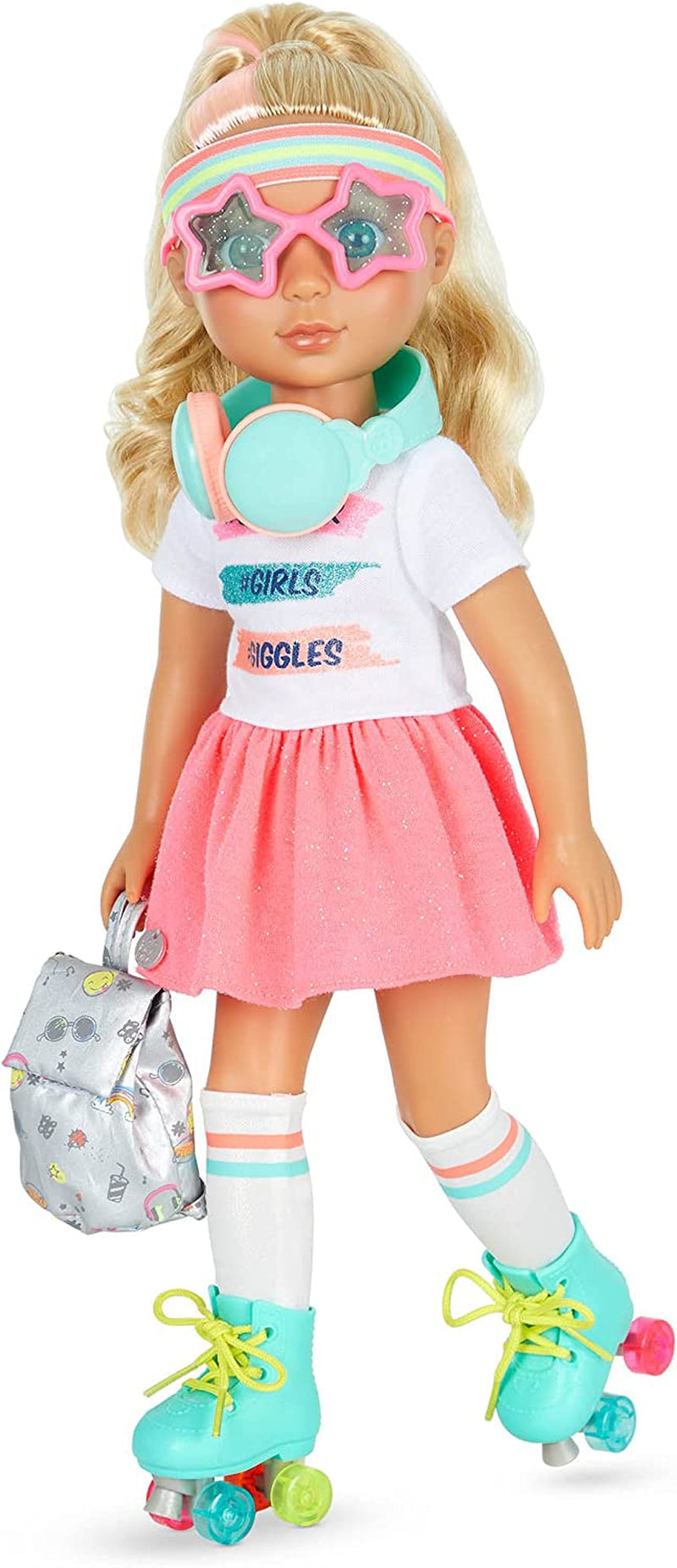 Glitterpiger - Sunnie Dolls - Sunnie Articulated Doll 36cm - Blondt hår og grønne øjne - Legetøj fra 3 år og opefter