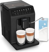 Krups EA897B Evidence ECOdesign automatisk espressomaskine, automatisk espresso- og cappuccinofunktion, Quattro Force-teknologi, one-touch mælkekopper, 8 forudindstillinger, mælkesystem, 1450W
