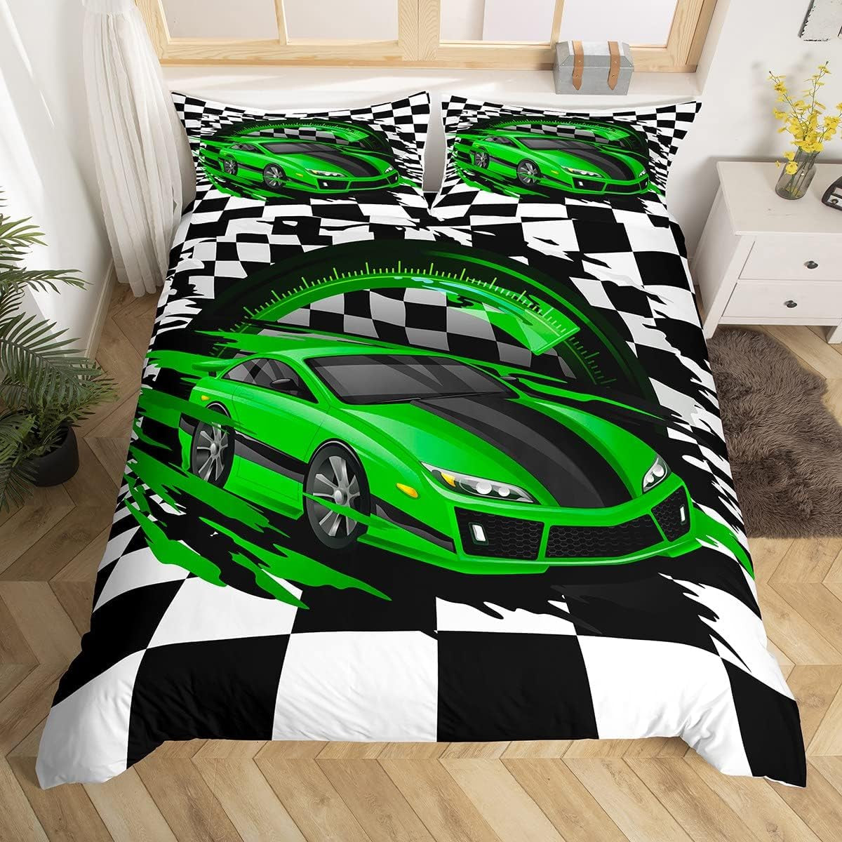 Jungen Cartoon Auto Sengetøj Sæt 135X200,Kinder Bau Fahrzeuge Tröster Abdeckung Für Kind Kleinkind Teens,Dinosaurier Bettbezug,Traktor Maschinerie Bagger Bettdecke Abdeckung,Lkw Autos Bedtuchen Naty Shop Multi 10 220*240+80*80*