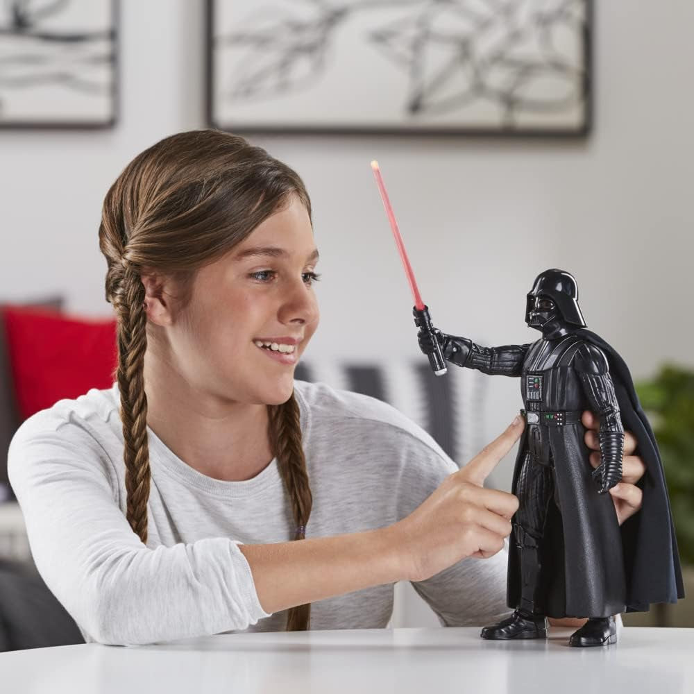 Star Wars Galactic Action Darth Vader, 30 cm stor interaktiv elektronisk actionfigur, legetøj til børn 4+ actionfigurer Naty Shop