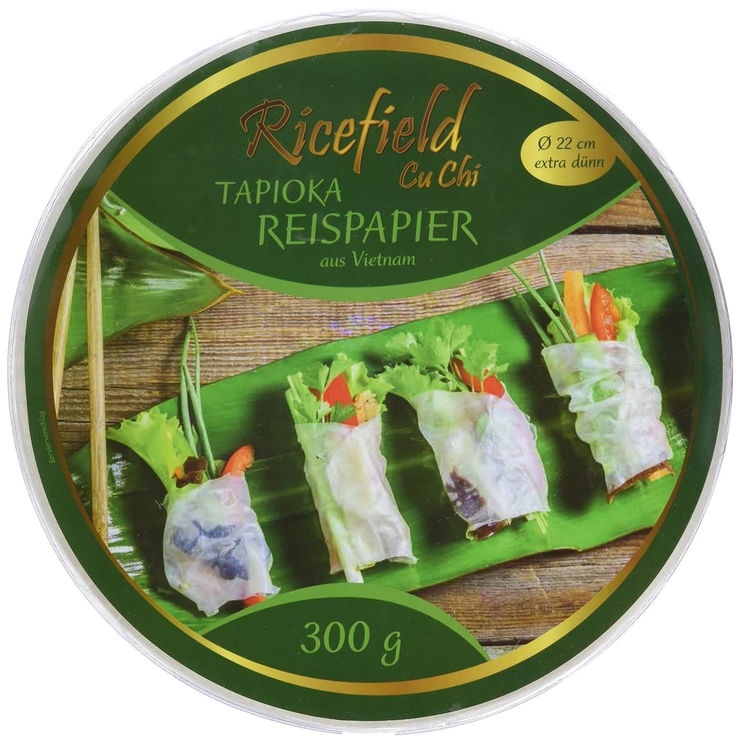 Ricefield Tapioca Rispapir Rund 22cm Premium Kvalitet 300g