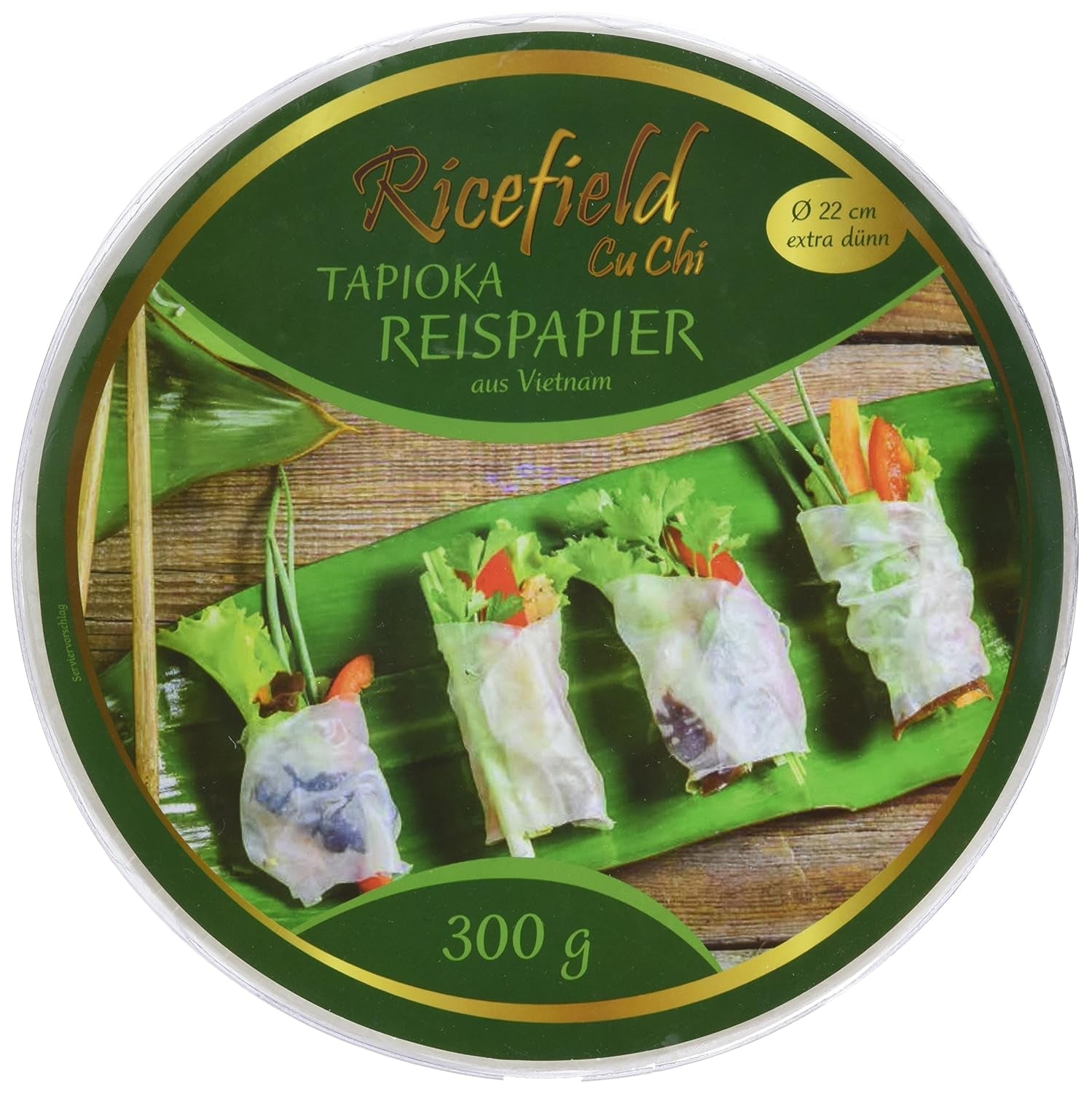 Ricefield Tapioca Rispapir Rund 22cm Premium Kvalitet 300g