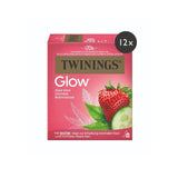 Twinings GLOW Aloe Vera & nældegrøn te med biotin - Urteteblanding til naturlig hud- og hårpleje 12 pakninger (10 poser hver)
