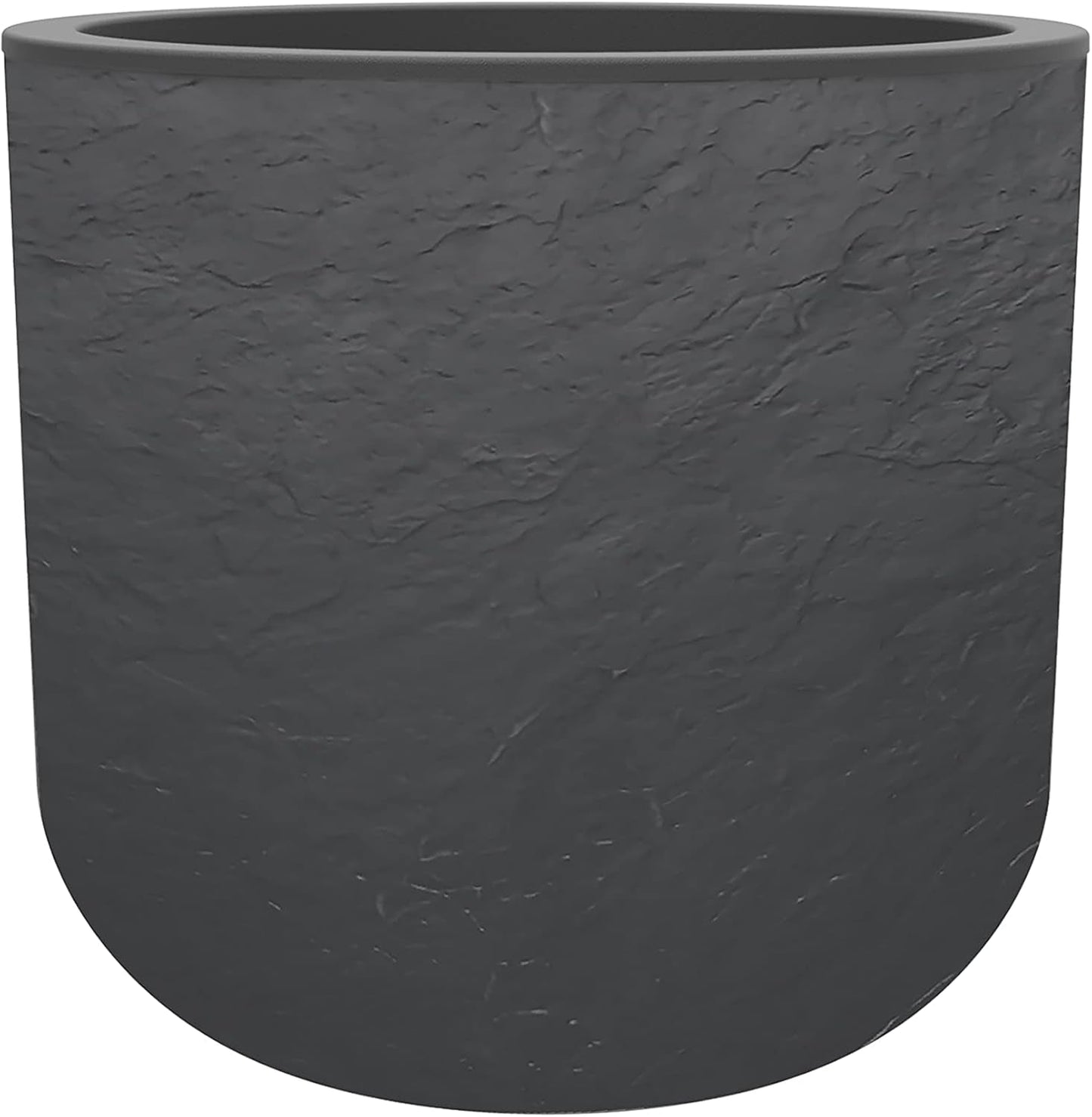- Rund gryde, 40 cm, Volcania'Up 32,5 l, stenlook, enkeltvæg, vandtankareal, Ø 38,5 x H. 36,8 cm, antracitgrå