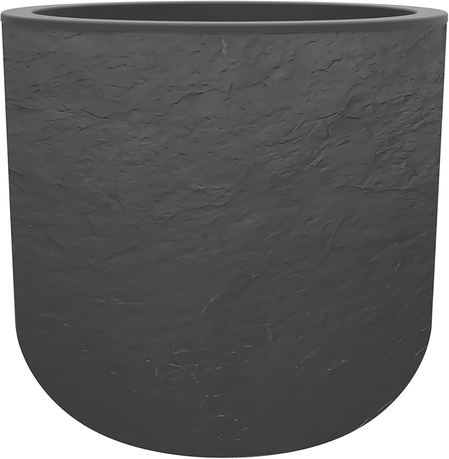- Rund gryde, 40 cm, Volcania'Up 32,5 l, stenlook, enkeltvæg, vandtankareal, Ø 38,5 x H. 36,8 cm, antracitgrå