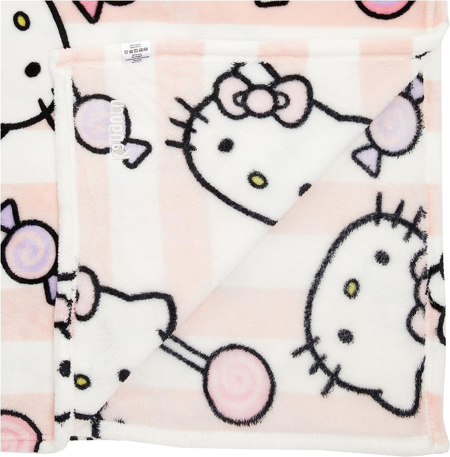 Hello Kitty sengetæppe, pink, blødt tæppe 130X170Cm, sengetæppe i mikrofiber eller sovesofa. Kvalitet med Oekotex certifikat, Sanrio Senge og Tæpper Besuche den Kanguru-Store