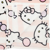 Hello Kitty sengetæppe, pink, blødt tæppe 130X170Cm, sengetæppe i mikrofiber eller sovesofa. Kvalitet med Oekotex certifikat, Sanrio Senge og Tæpper Besuche den Kanguru-Store