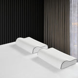 Z-Hom Nakkestøttepude, Memory Foam Pude, Side Sovepude, Ergonomisk Pude, Anti Snorke Pude, Ortopædisk Sovepude, Aftageligt betræk (49 X 30 X 7/10 Cm) Cervikale ortopædiske puder Naty Shop