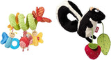 SIGIKID 42249 Aktiv spiralsommerfugl Baby Activity On Tour pigelegetøj anbefales fra fødslen multicolor Legetøj Bebe Naty Shop Pakke med trailer 41012 Multicolor
