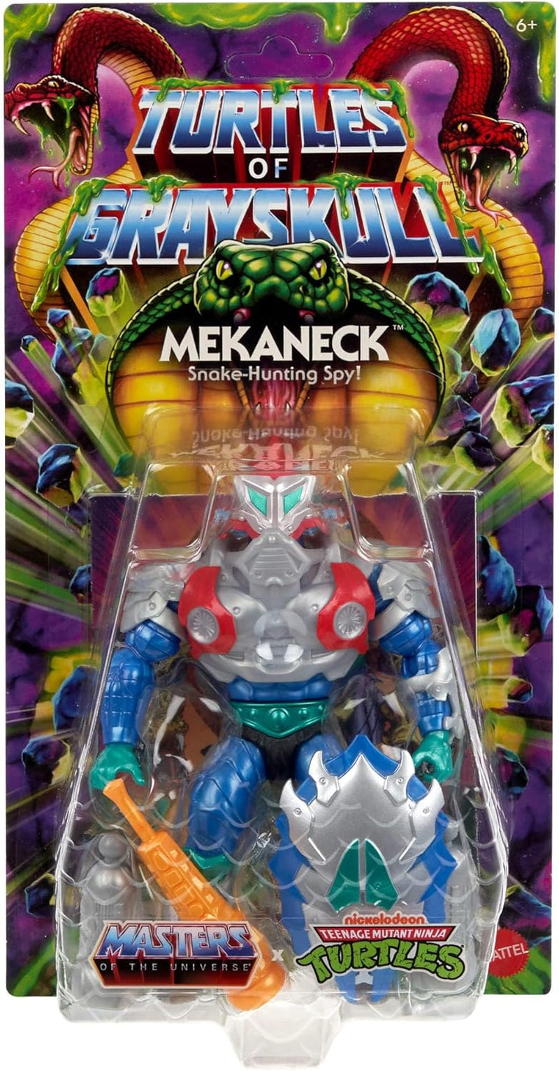 Masters of the Universe Origins Turtles of Grayskull Mekaneck Reptil Wars Movable Action Figur, Teenage Mutant Ninja og MOTU Crossover Hero Toy, JBN00, [Multicolor] Actionfigurer Naty Shop