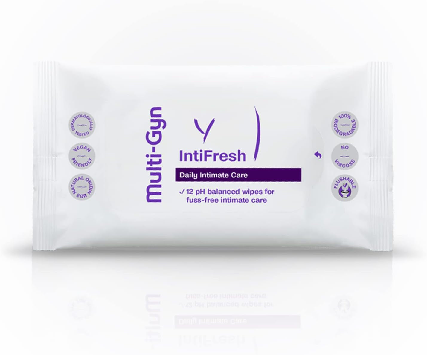 Multi-Gyn Intifresh, intimservietter til udvendig brug, 12 vådservietter