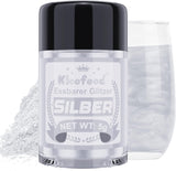 Kicofood, spiseligt glitter, 5 gram, forskellige farver Glitter Naty Shop Silver