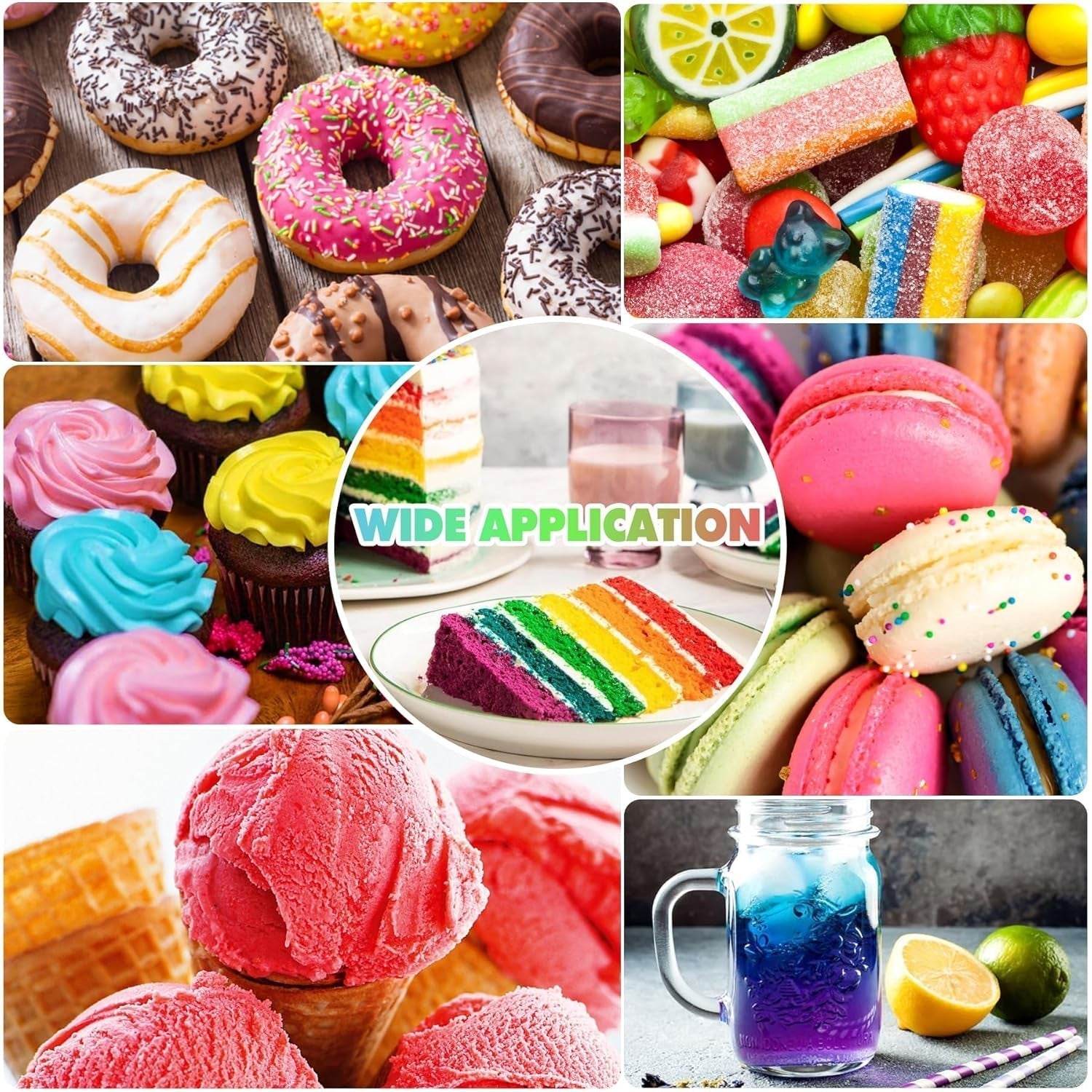 Gel-madfarve - 120 g koncentreret madfarve til kagepynt, bagning, småkager, macarons - sukkerfri madfarve til drikkevarer, kagedekoration, DIY-slime, påskeæg (hvidt)