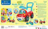 Clementoni - 17747 - Nicolò Go Go 3 i 1 - Kørebil, elektronisk læringshøjttaler, første trin, lys og lyde, spil til 1-årige - Made in Italy Bebe Toys Naty Shop