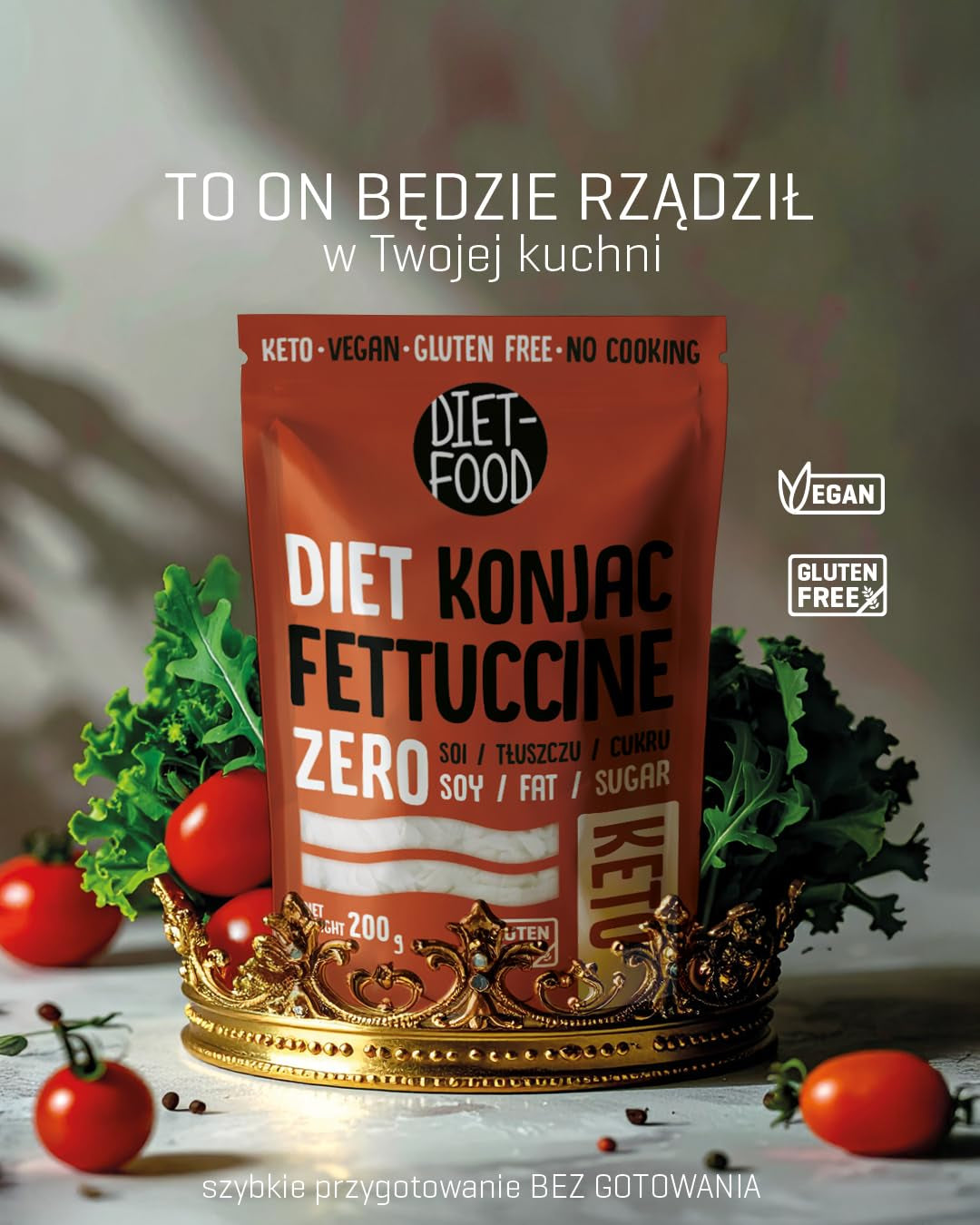 Shirataki Nudler KOST-MAD Low Carb Kaloriefattig Konjac Nudler Vegansk mad Fedtfri Sojafri Glutenfri Vandopløselig Diæt Nudler Lavt Kalorieindhold 200 Gram