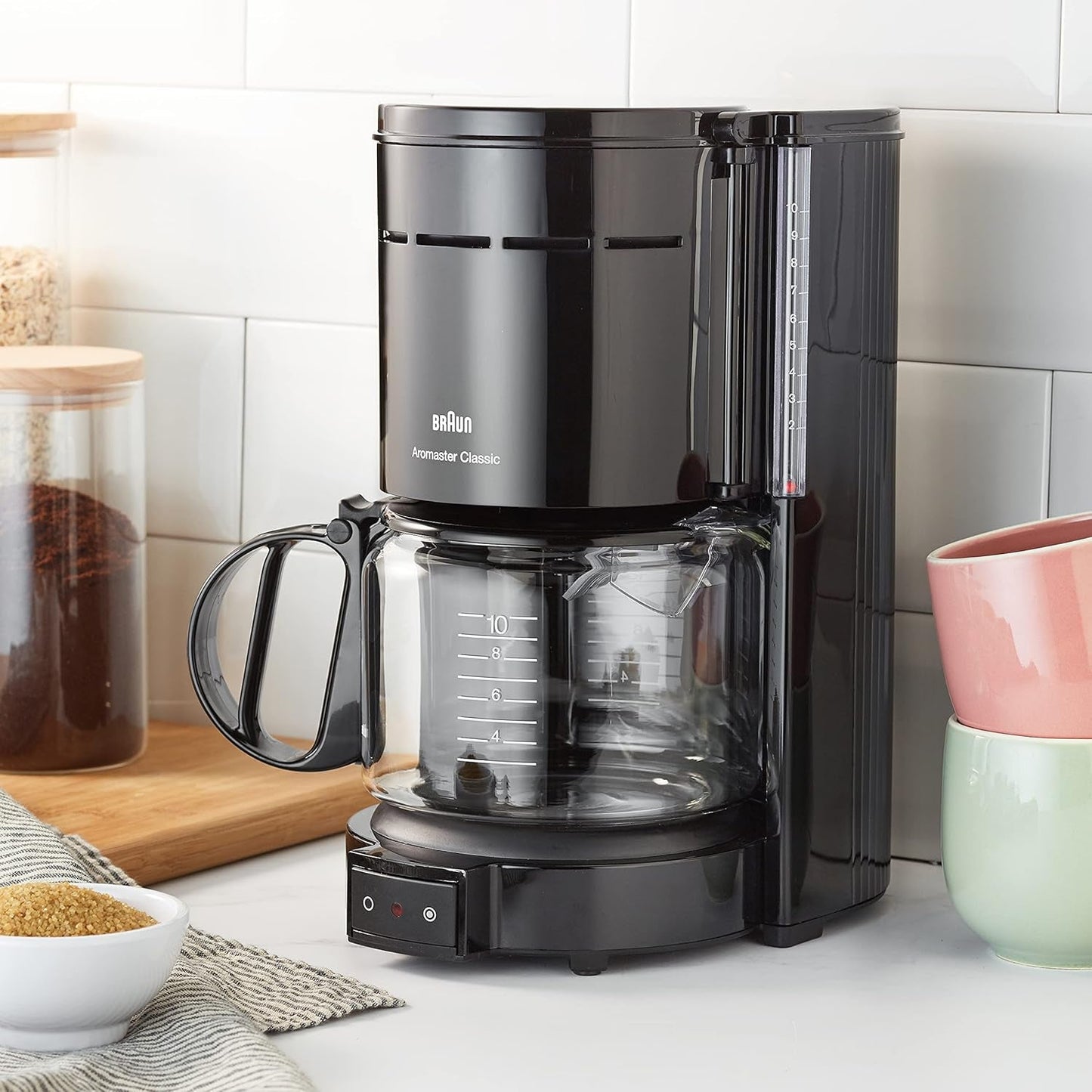 Braun KF 47 BK espressomaskine - Espressomaskine med filter og glaskaraffel til klassisk filterkaffe, aromatisk kaffe takket være OptiBrew systemet, anti-dryp system, automatisk sluk, sort