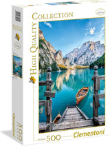 Clementoni 35039 Braies Lake - 500 brikkers puslespil fra 9 år gammelt Farverigt puslespil for voksne med dristige farver Færdighedsspil for hele familien God gaveidé-puslespil Naty Shop Standardtitel