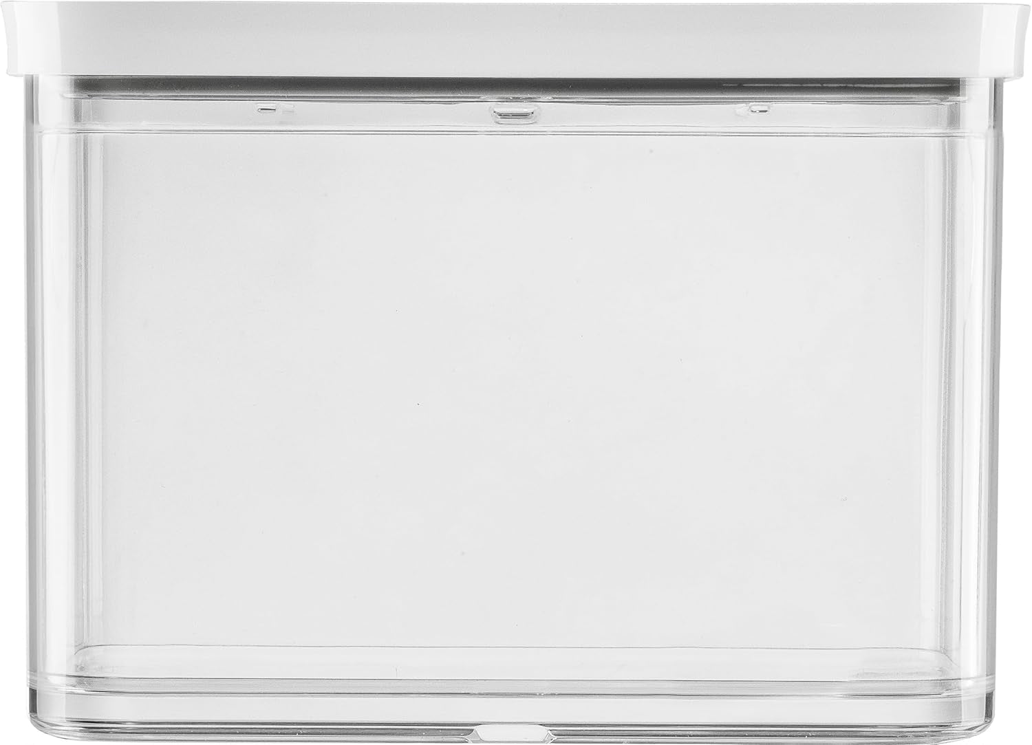 ZWILLING FRESH & SAVE CUBE Box, størrelse 2M, modulær og stabelbar opbevaringsboks, Hermetisk og tømbar opbevaring, Tåler opvaskemaskine, Transparente madopbevaringsbokse Naty Shop