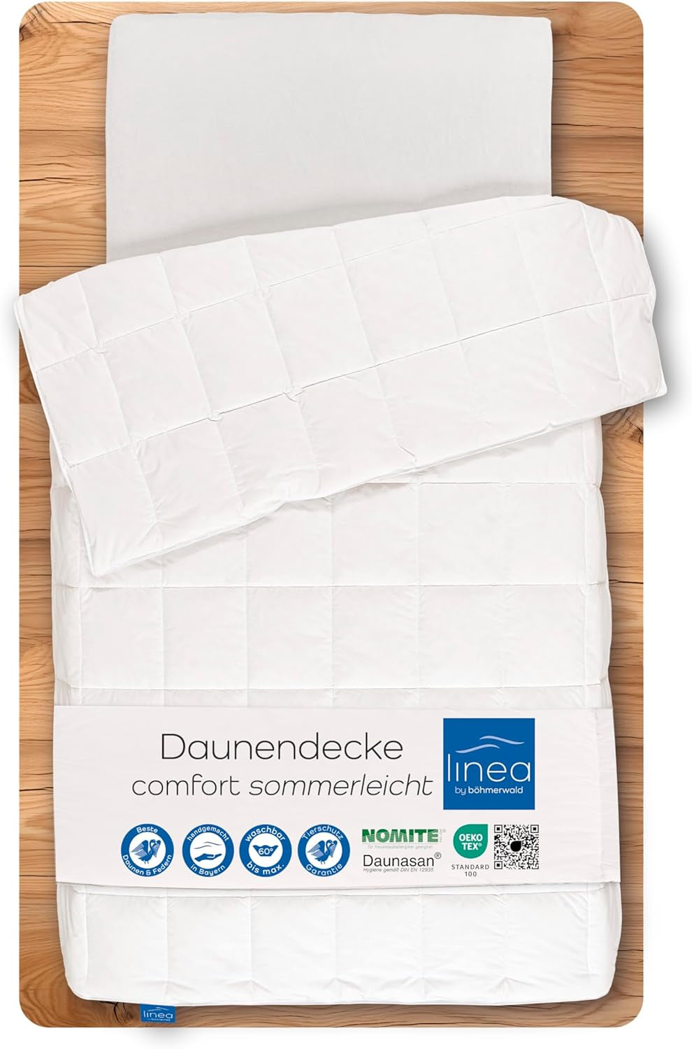Komfortdyne, (90 dun / 10 fjer), hvid, 155 X 220 Cm Naty Shop dyner og dyner 155 X 220 Cm
