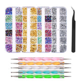 Nail Rhinestones med prikkeværktøj, 3D-negledekoration, negleglitterstensæt, neglekunstglitter, negletilbehør Negledesign med pincet