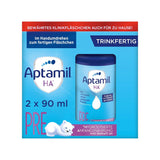 Aptamil HA Pre Ready to Drink – Hydrolyseret mælk til spædbørn fra fødslen – 4 x 2 x 90 ml