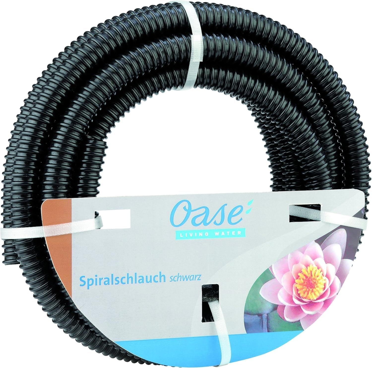 Sort spiralslange Oase 1 1/2", 5 m - slangesektion af PVC-materiale, velegnet til 1 bar (arbejdstryk)