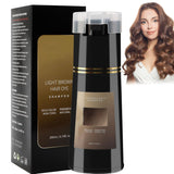 Hårfarveshampoo, 3 i 1 Instant Color Shampoo, Instant Hair Care Color Shampoo, Black Hair Color Shampoo, Hårfarveshampoo (lysebrun) Naty Shop Hair Dye Standardtitel