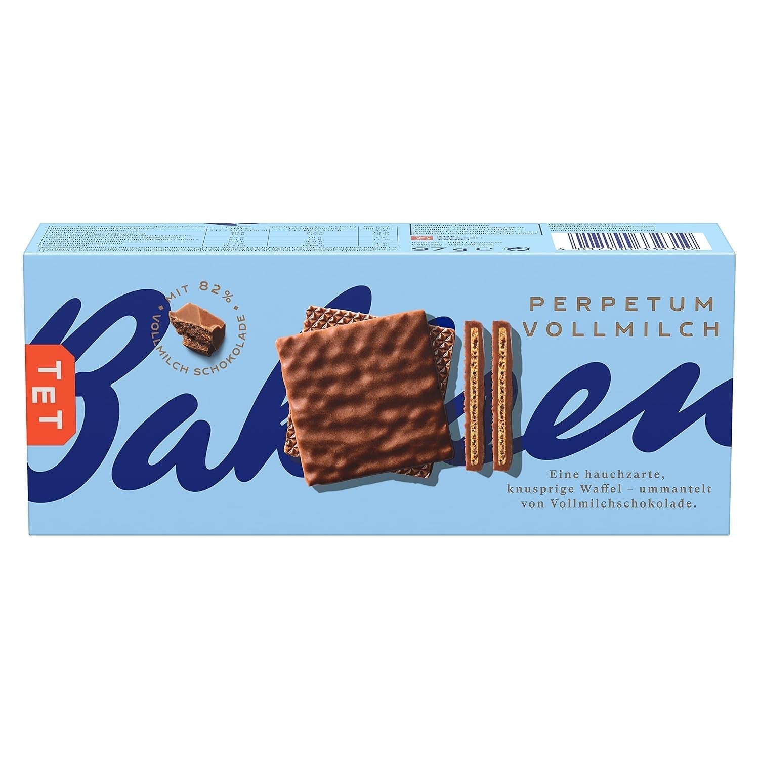 Bahlsen Perpetuum mælkechokoladewafer (1 x 97 g) (pakke med 10)