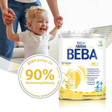 BEBA Junior 2+ mælkedrik fra 2 år, Med HMO, Alderssvarende proteinindhold, Kun laktose, Ingen palmeolie, Ingen fiskeolie, Småbørnsmad, Babymælkpulver, Pakke med 3 (3 x 800g)