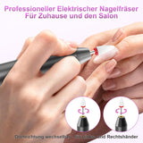 Trådløs elektrisk neglefil - 35000 RPM til gelnegle, 12 i 1 professionel negle- og akrylfil, 5-trins manicure- og pedicuresæt