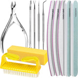 FANDAMEI Manicure Set, Buffer Für Nägel, Nagelfeile 100/180, Nagelfeilen Für Gelnägel, Nagelhautschieber, Buffer Für Gelnägel, Feilen Für Gelnägel, Nagelzange, Nagelfeilen Set, Maniküre & Pedicure Set