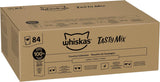 Whiskas Vådfoder til voksne 1+ Tasty Mix Country Collection i Sauce, 84 poser, 84 x 85 g (1 Bulk Pack) - Højkvalitets vådfoder til voksne katte