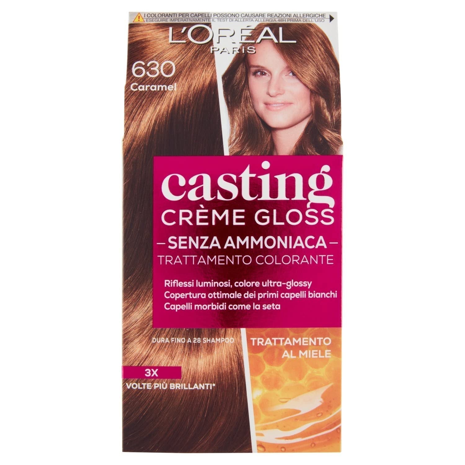 Støbning Creme Gloss Ammoniakfri Hårfarve N360 Sort kirsebær Naty Shop Hårfarve N630 Karamel 1 stk (pakke med 1)