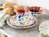 CreaTable, 17407, Folklore-serien, 16-delt porcelænssæt til 4, Porcelænskombinationsservice, Tåler opvaskemaskine og mikroovn, Kvalitetsfremstilling